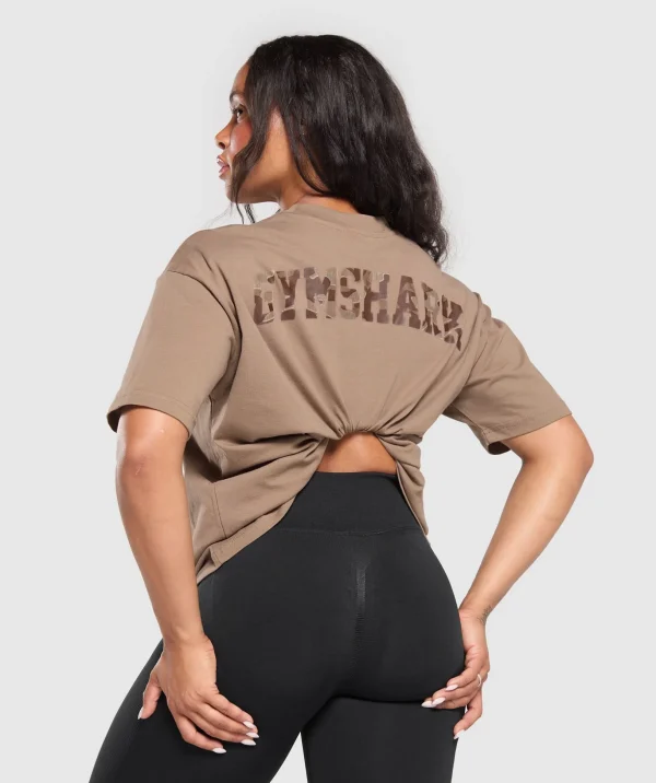Adapt Camo Graphic Oversized Top