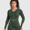 Adapt Camo Long Sleeve Crop Top