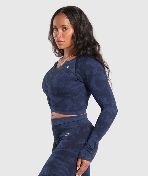 Adapt Camo Long Sleeve Crop Top
