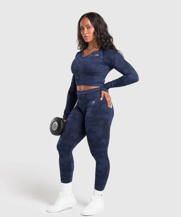 Adapt Camo Long Sleeve Crop Top