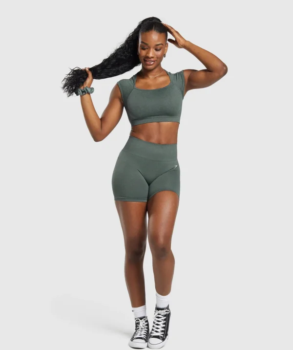 Adapt Fleck Seamless Crop Top