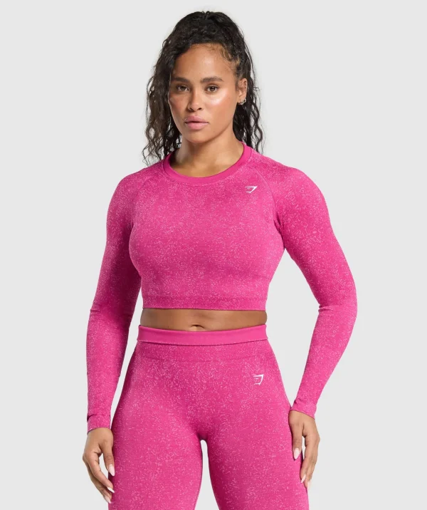 Adapt Fleck Seamless Long Sleeve Crop Top