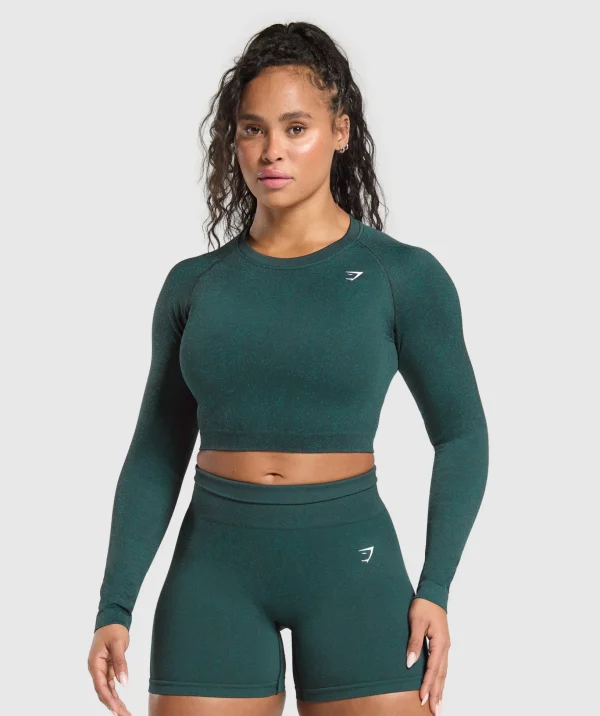 Adapt Fleck Seamless Long Sleeve Crop Top