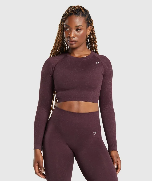 Adapt Fleck Seamless Long Sleeve Crop Top
