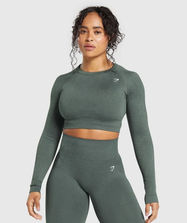 Adapt Fleck Seamless Long Sleeve Crop Top