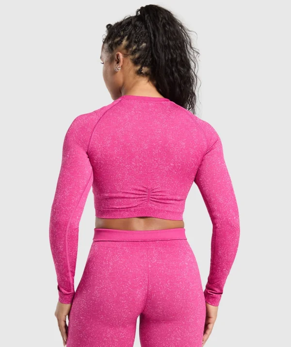 Adapt Fleck Seamless Long Sleeve Crop Top