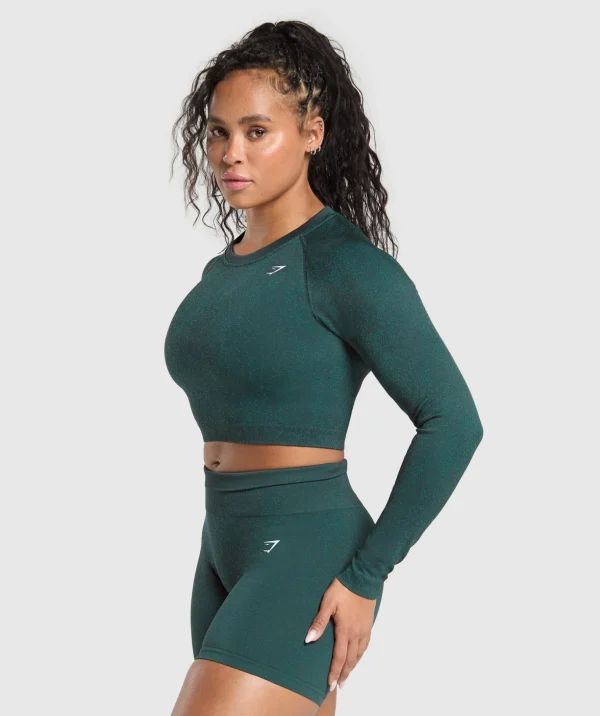 Adapt Fleck Seamless Long Sleeve Crop Top