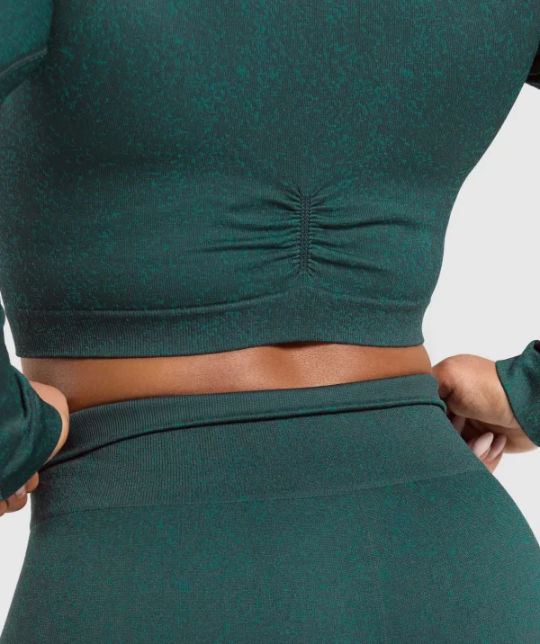 Adapt Fleck Seamless Long Sleeve Crop Top