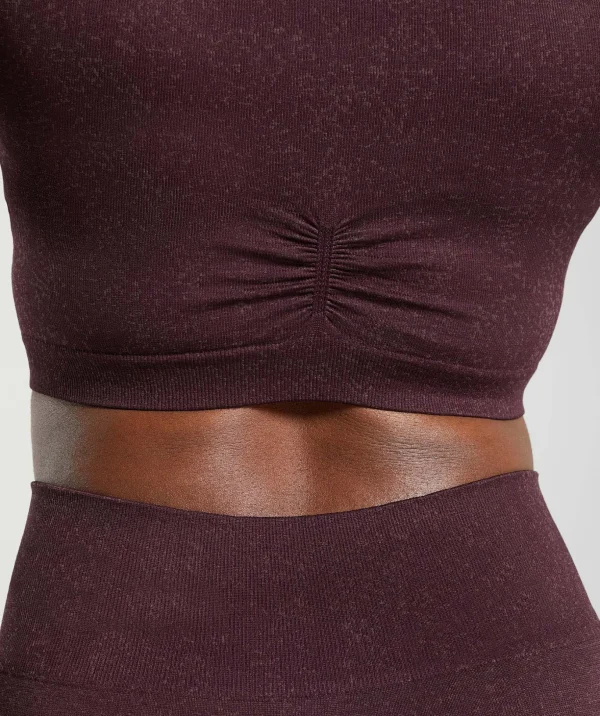 Adapt Fleck Seamless Long Sleeve Crop Top