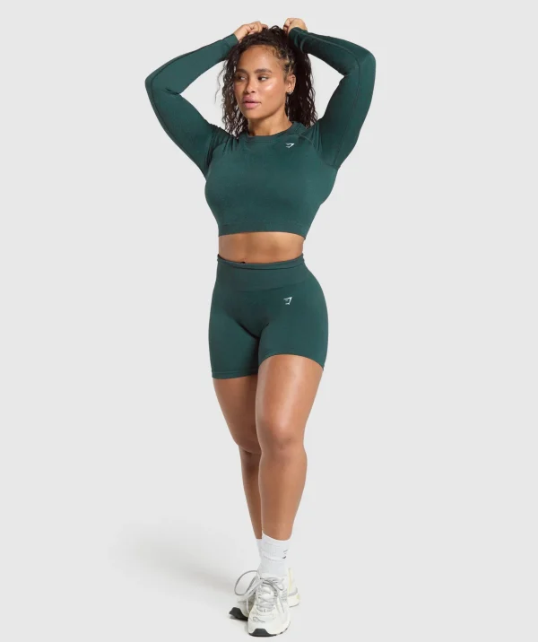 Adapt Fleck Seamless Long Sleeve Crop Top