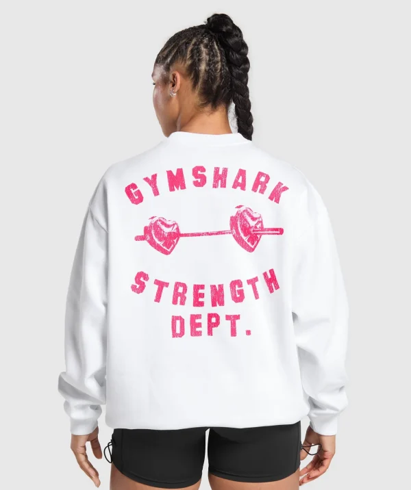 Barbell Hearts Oversized Sweatshirt