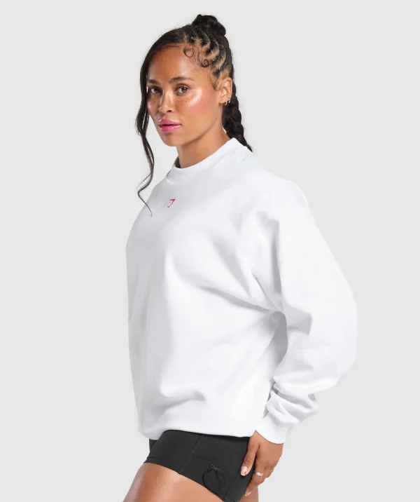 Barbell Hearts Oversized Sweatshirt