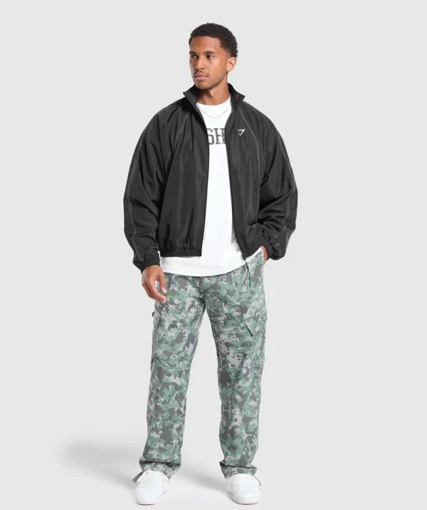 Camo Print Woven Cargo Pants