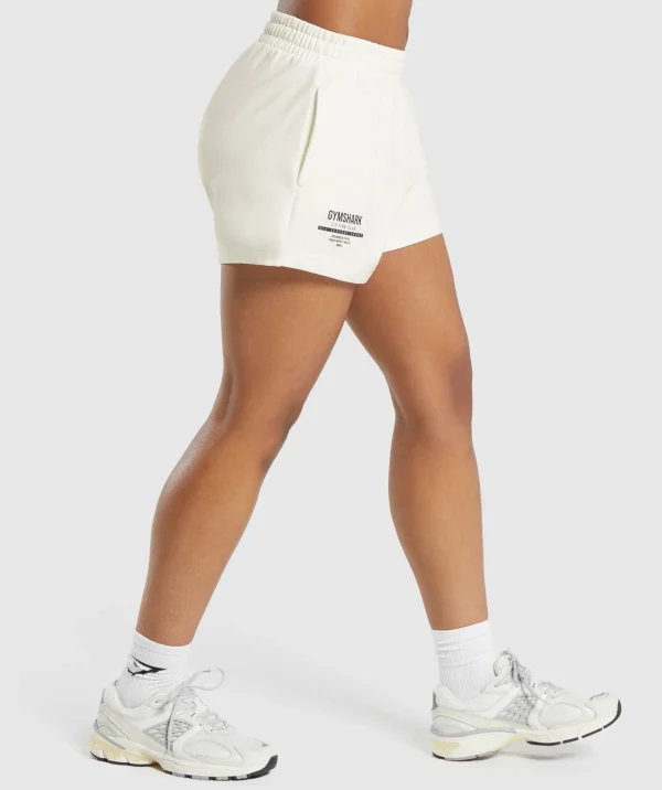 Care Label Graphic Brushed Shorts