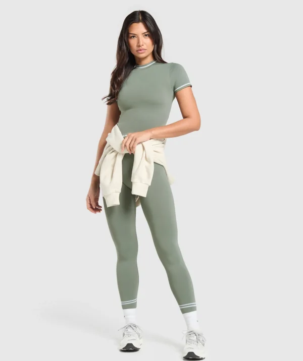 Contrast Seamless Midi Tee