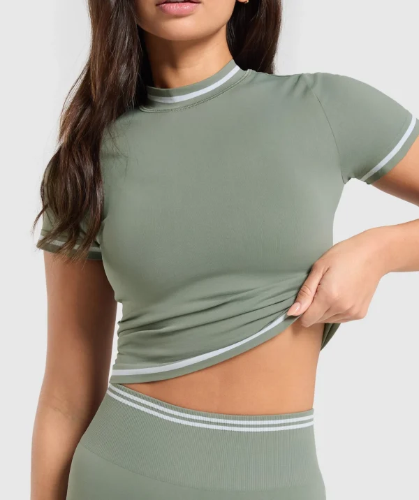 Contrast Seamless Midi Tee