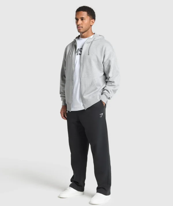 Crest Oversized Zip Up Hoodie