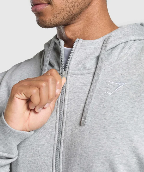 Crest Oversized Zip Up Hoodie