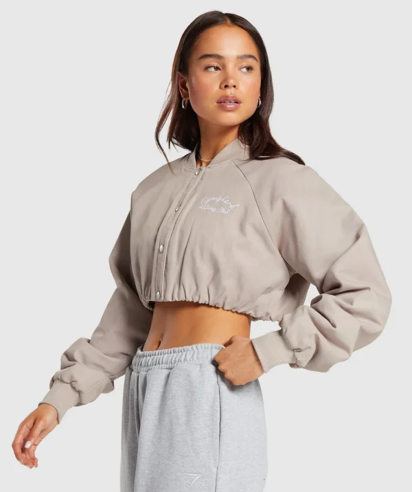 Cropped Bomber Jacket