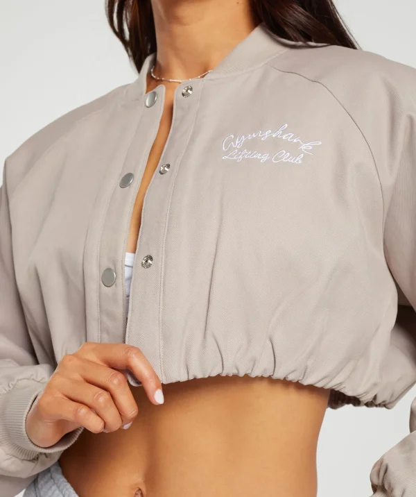 Cropped Bomber Jacket