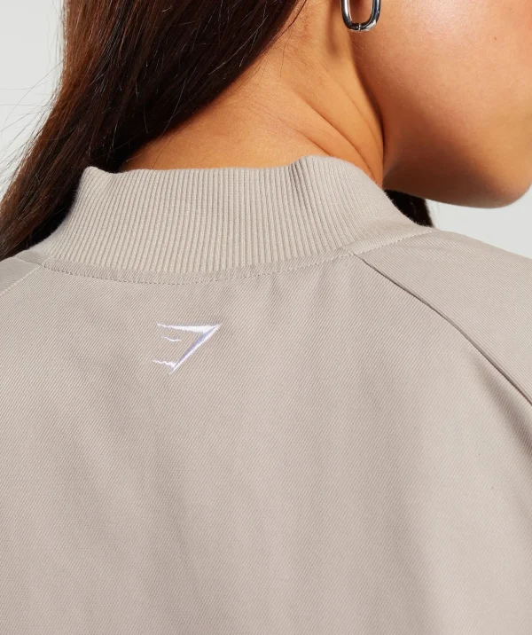 Cropped Bomber Jacket