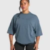 Embroidered Logo Oversized T-Shirt