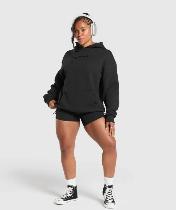 Embroidered Logo Oversized Hoodie