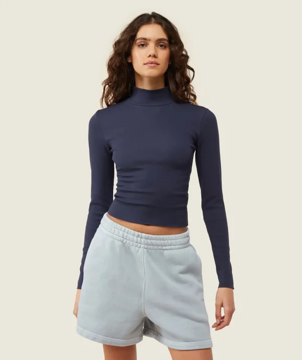 everywear Long Sleeve Ribbed Turtle Neck