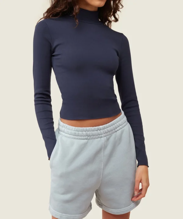 everywear Long Sleeve Ribbed Turtle Neck