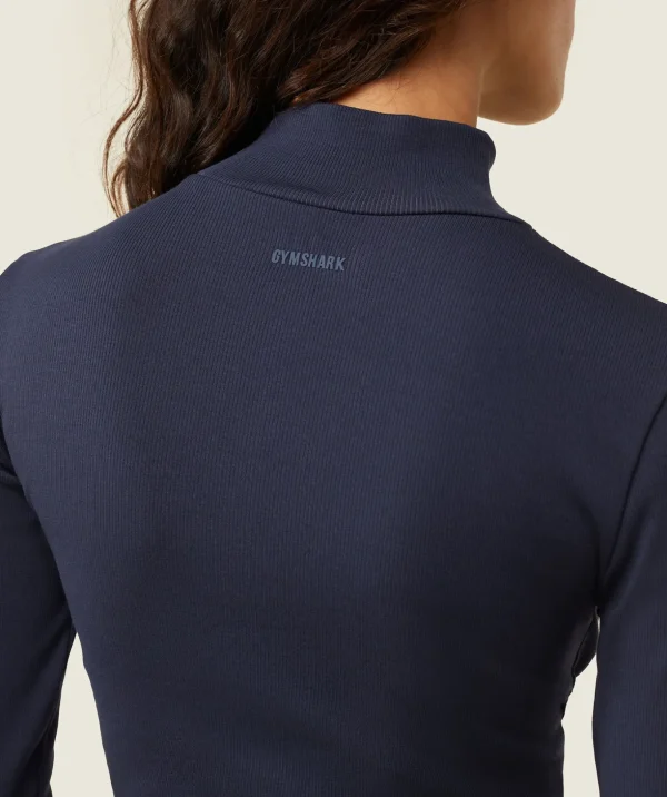 everywear Long Sleeve Ribbed Turtle Neck