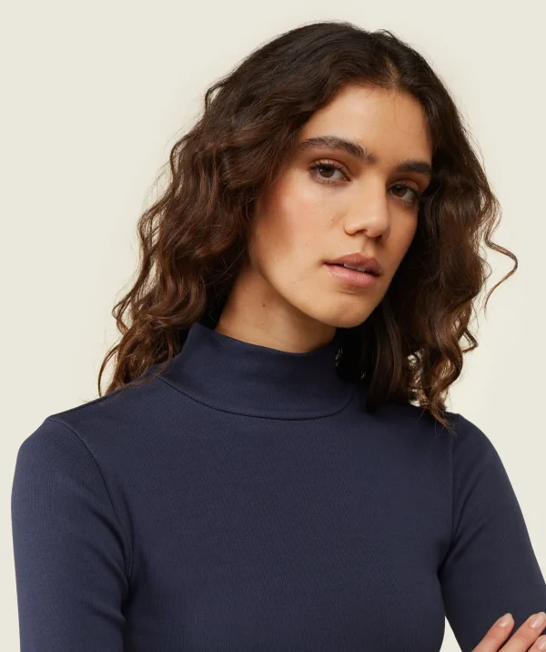 everywear Long Sleeve Ribbed Turtle Neck