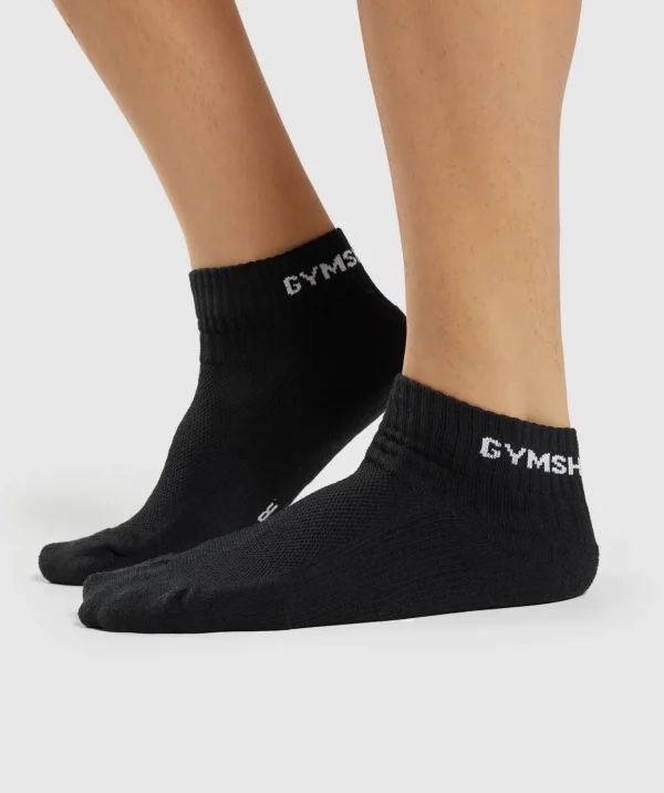 GS Jacquard Quarter Socks 3pk