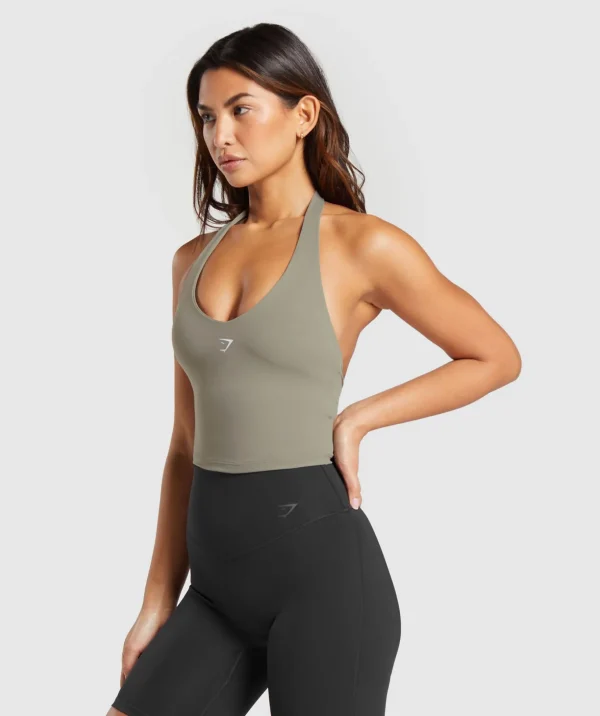 Halter Neck Cami with Shelf