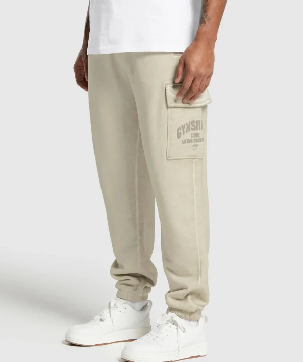 Heavyweight Washed Cargo Joggers