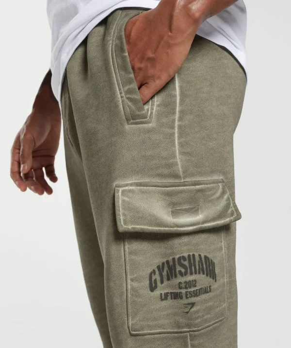 Heavyweight Washed Cargo Joggers
