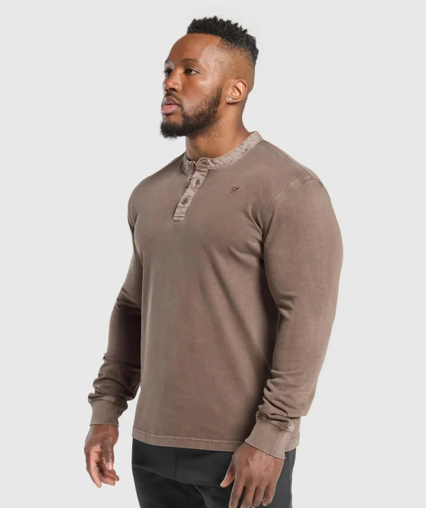 Heavyweight Woven Collar Henley