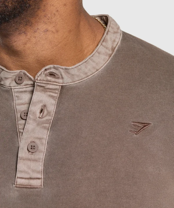 Heavyweight Woven Collar Henley