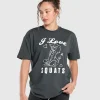 I Love Squats Graphic Oversized Tee