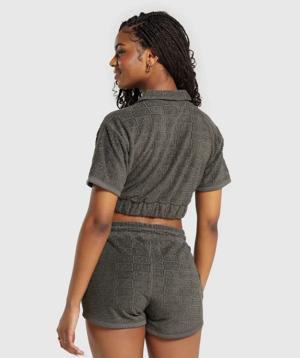 Monogram Towel Crop Top