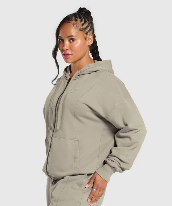Power Oversized Zip Hoodie