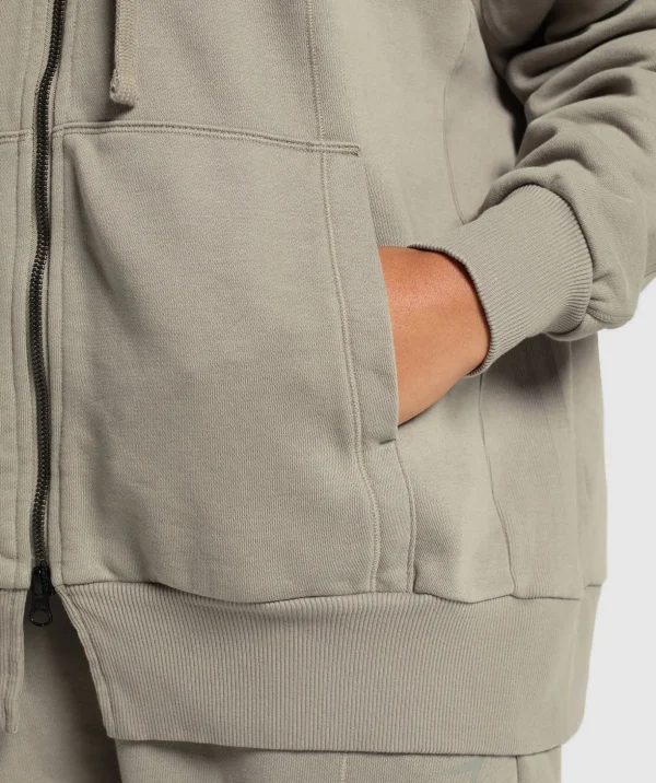 Power Oversized Zip Hoodie