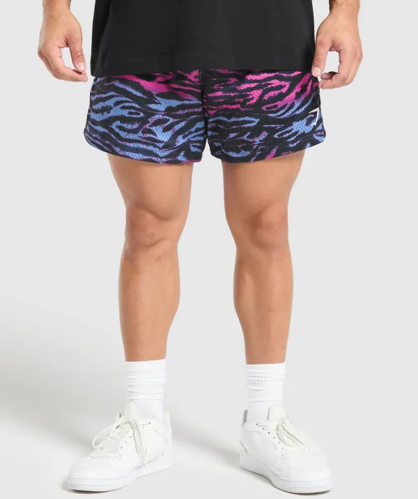 Printed Mesh 5&quot; Shorts