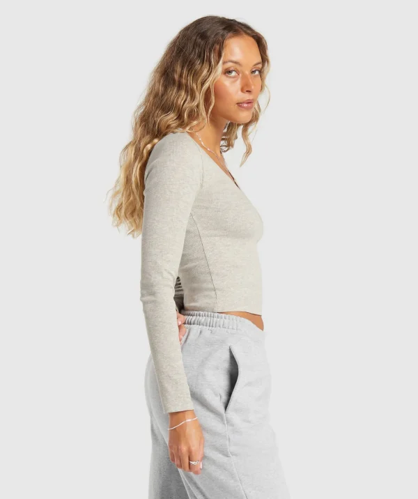 Rib Long Sleeve Top
