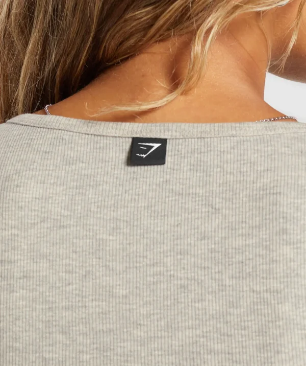 Rib Long Sleeve Top