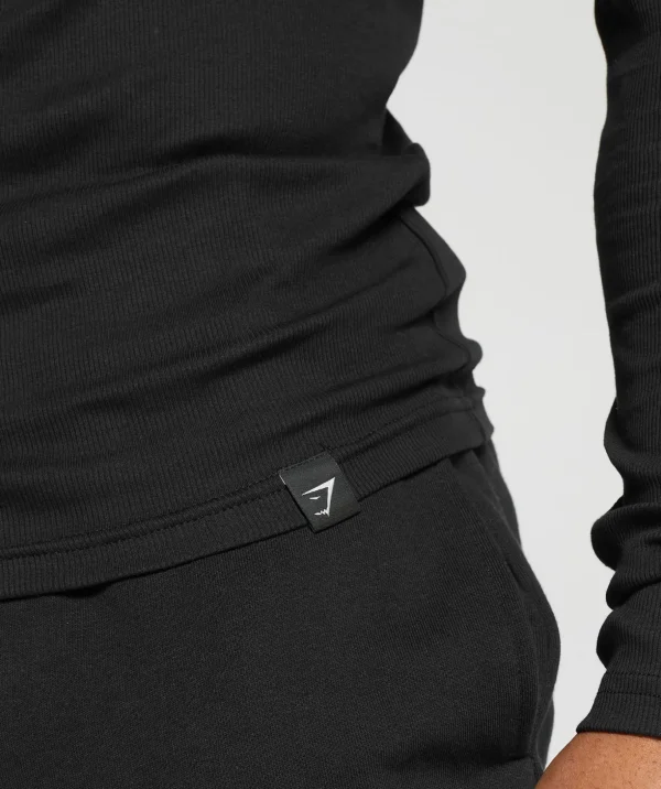 Ribbed Long Sleeve T-Shirt