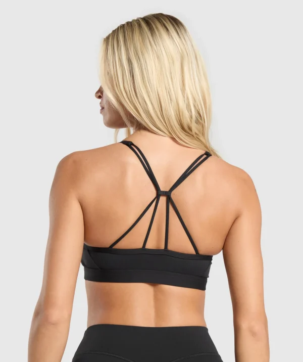 Ruched Strappy Sports Bra