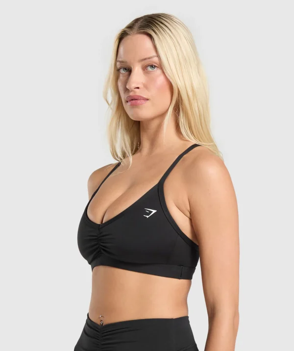 Ruched Strappy Sports Bra