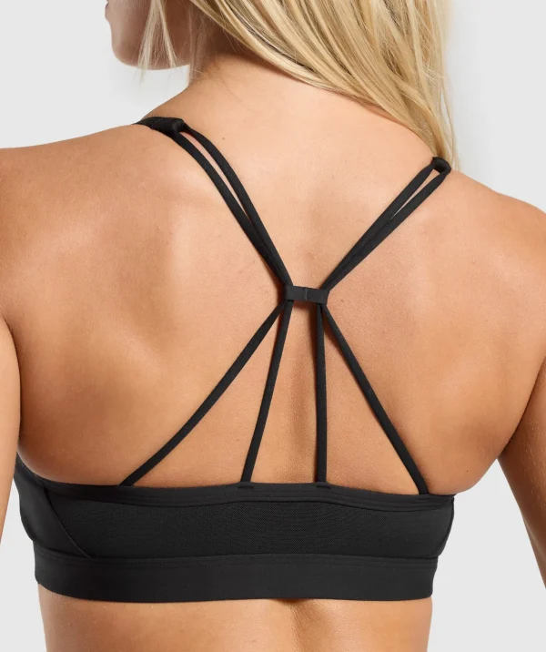 Ruched Strappy Sports Bra