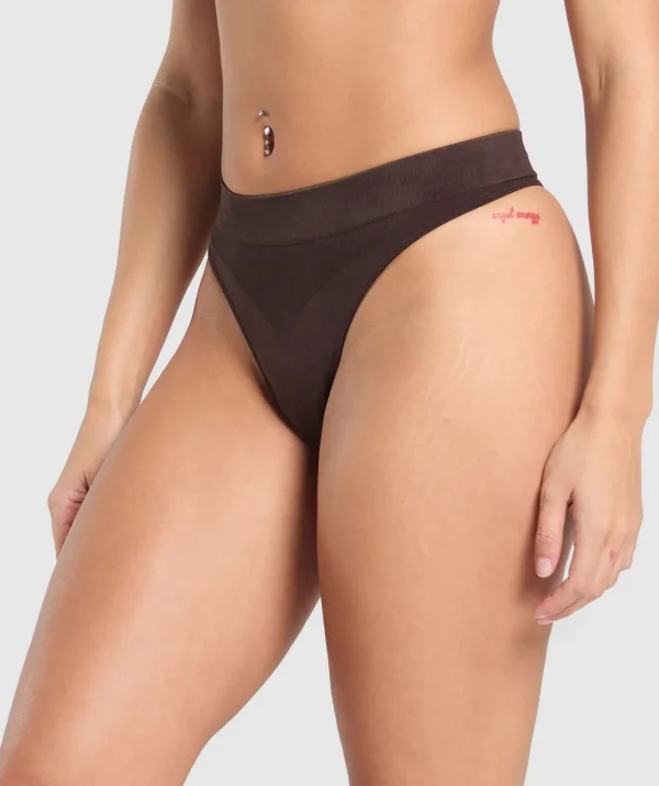 Seamless High Leg Thong