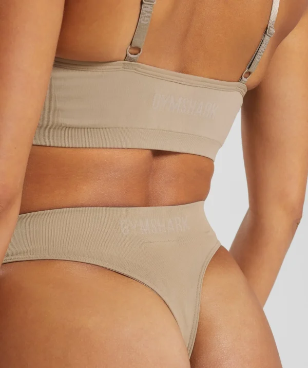 Seamless High Leg Thong
